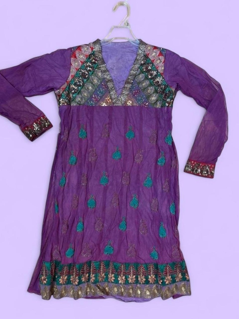 Vintage embroidered Indian tunic dress ✨💜